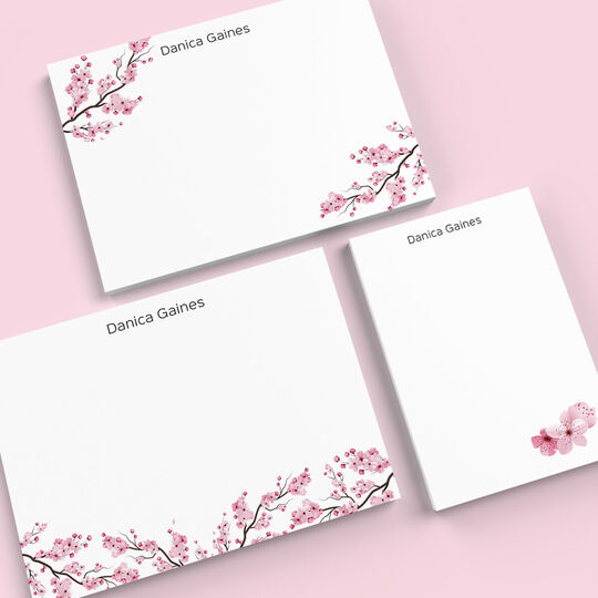 Cherry Blossom Flat Note Card Collection